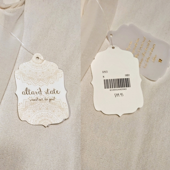 Altar'd State Lace Sleeveless Blouse Beige Medium - Picture 11 of 12